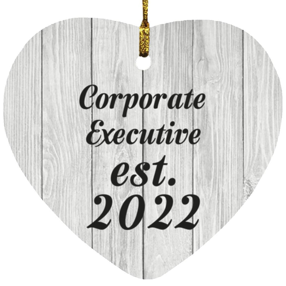 Corporate Executive Established Est. 2022 - Heart Ornament F