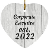 Corporate Executive Established Est. 2022 - Heart Ornament F