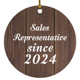 Sales Representative Since 2024 - Circle Ornament D
