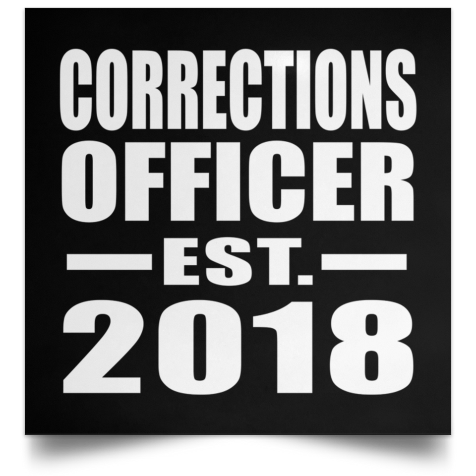 Corrections Officer Established EST. 2018 - Poster Square