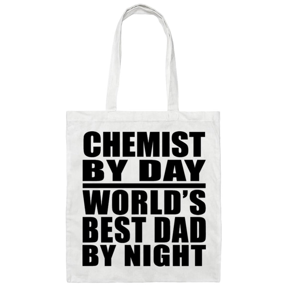 Chemist By Day World's Best Dad By Night - Tote Bag White