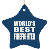 World's Best Firefighter - Star Ornament
