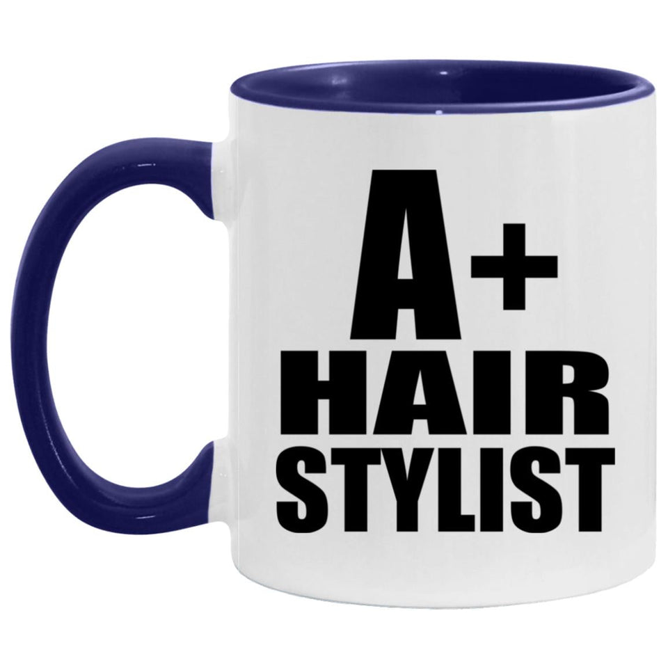 A+ Hair Stylist - 11oz Accent Mug Purple