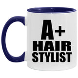 A+ Hair Stylist - 11oz Accent Mug Purple