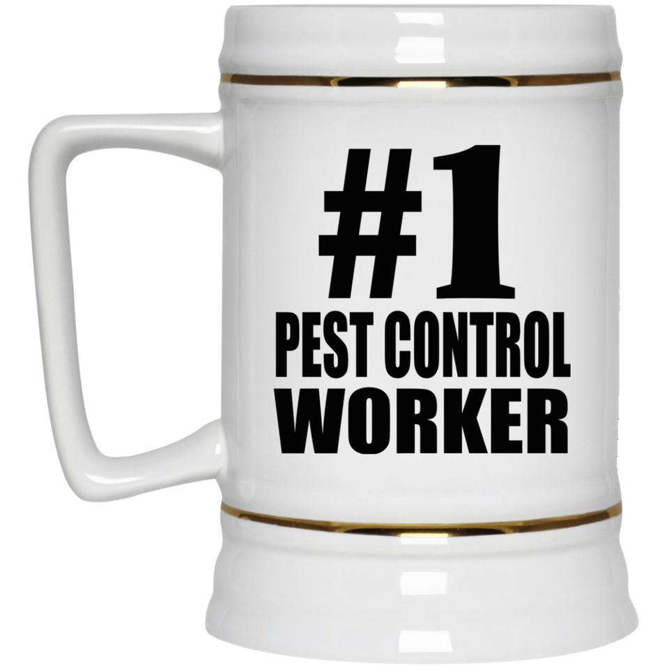Number One #1 Pest Control Worker - Beer Stein