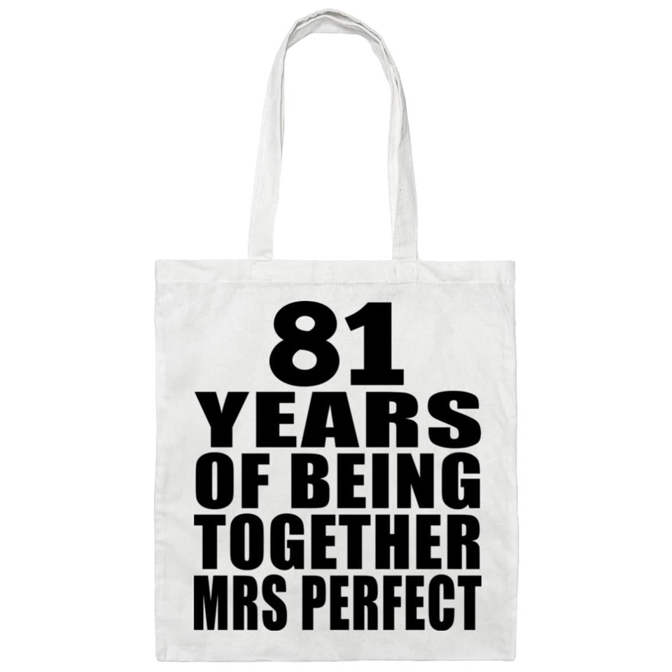 81st Anniversary 81 Years Of Being Mrs Perfect - Tote Bag White