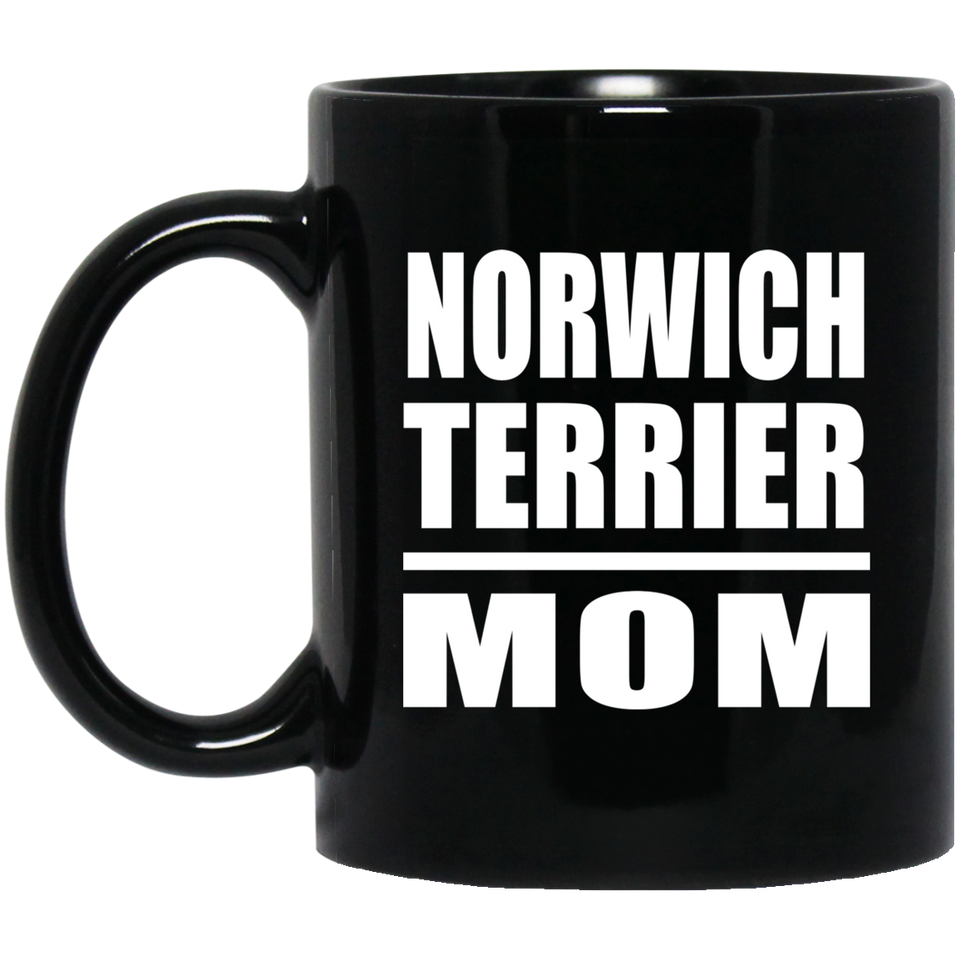 Norwich Terrier Mom - 11oz Coffee Mug Black