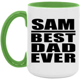 Sam Best Dad Ever - 15oz Accent Mug Green