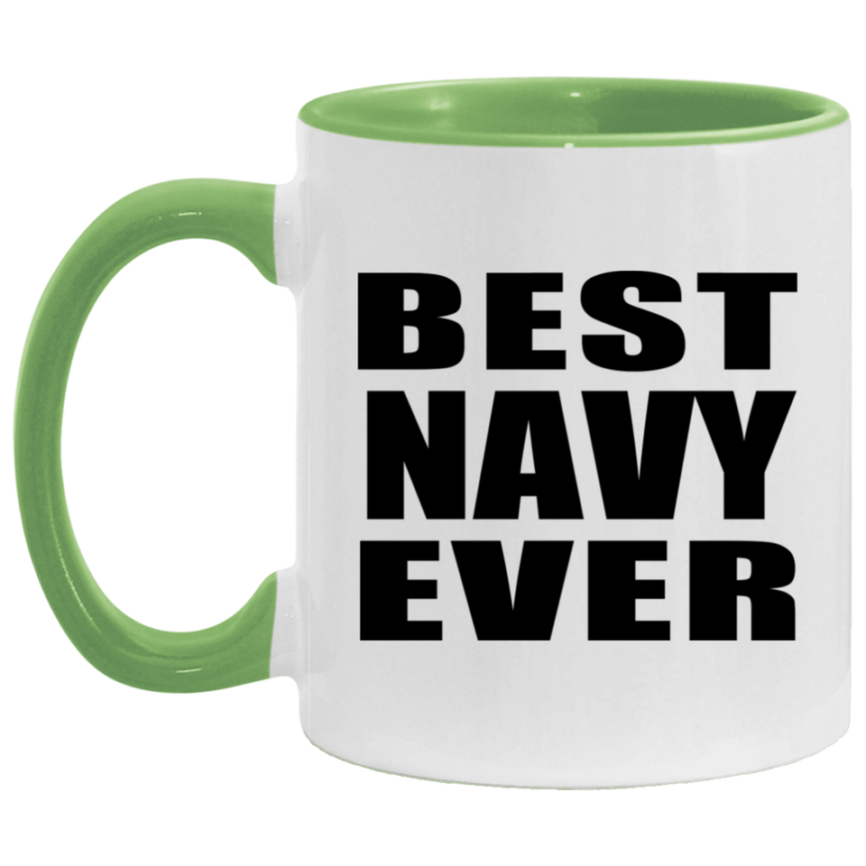 Best Navy Ever - 11oz Accent Mug Green