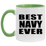 Best Navy Ever - 11oz Accent Mug Green