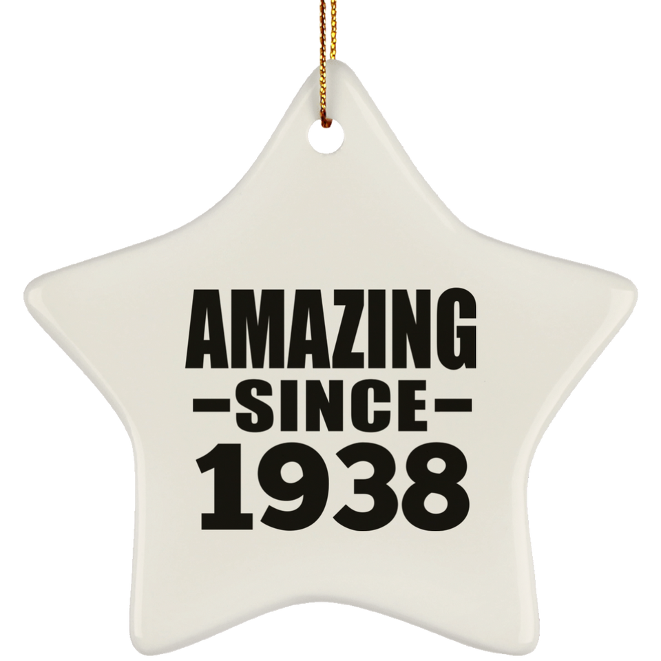 86th Birthday Amazing Since 1938 - Star Ornament