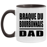 Braque Du Bourbonnais Dad - 11oz Accent Mug Black