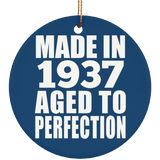 87th Birthday Made In 1937 Aged to Perfection - Circle Ornament