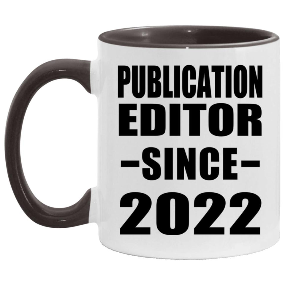 Publication Editor Since 2022 - 11oz Accent Mug Black