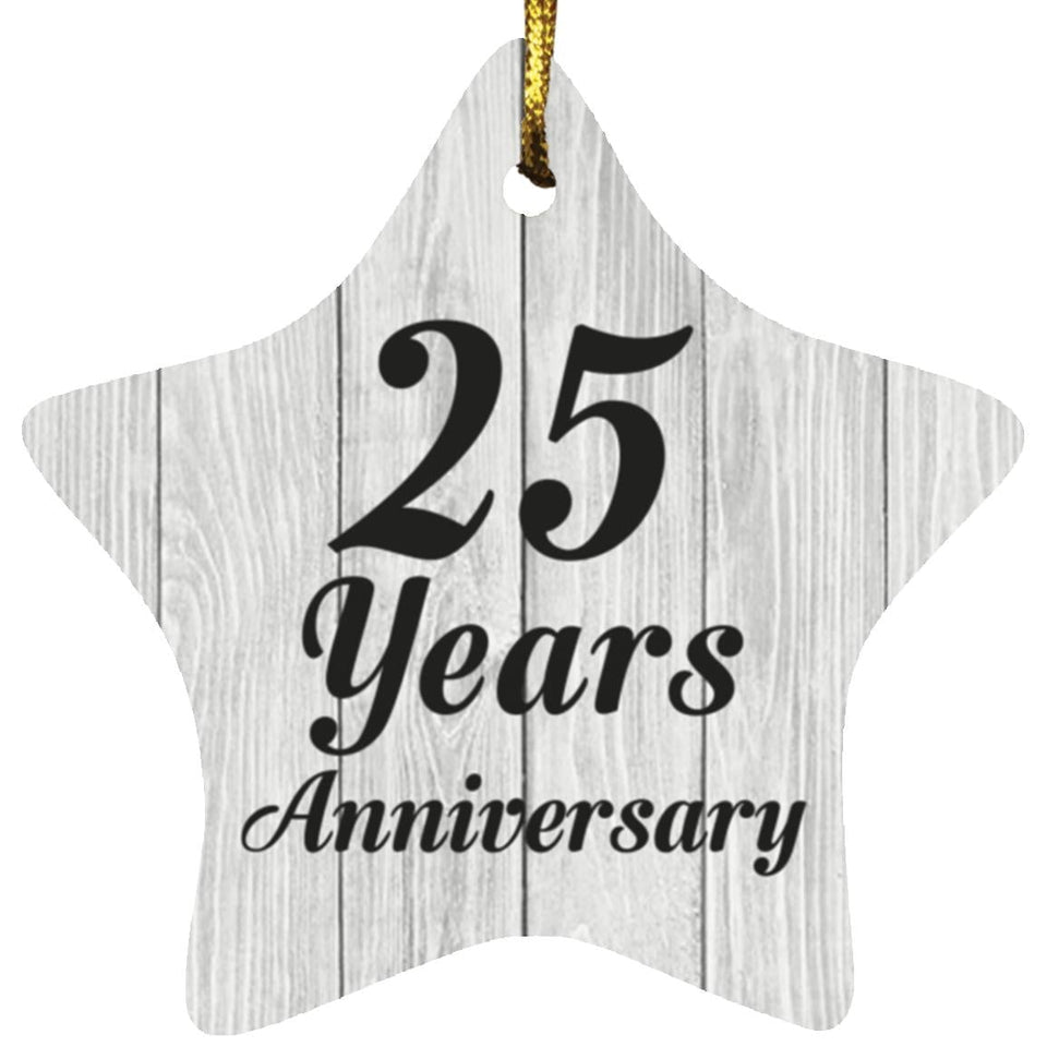 25th Anniversary 25 Years Anniversary - Star Ornament F