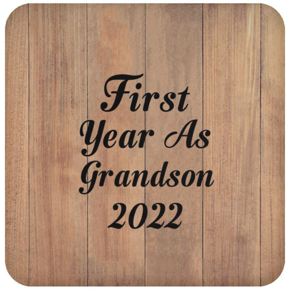First Year As Grandson 2022 - Drink Coaster C