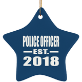 Police Officer Established EST. 2018 - Star Ornament
