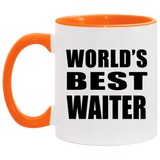 World's Best Waiter - 11oz Accent Mug Orange