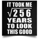 16th Birthday Took Square Root of 256 Years To Look Good - Poster Square