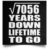 84th Anniversary Square Root of 7056 Years Lifetime To Go - Poster Square