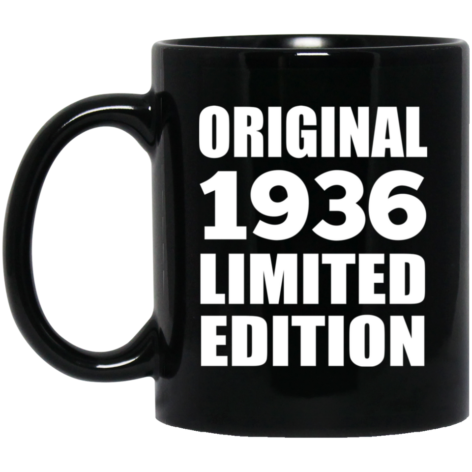 88th Birthday Original 1936 Limited Edition - 11oz Coffee Mug Black
