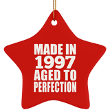 27th Birthday Made In 1997 Aged to Perfection - Star Ornament
