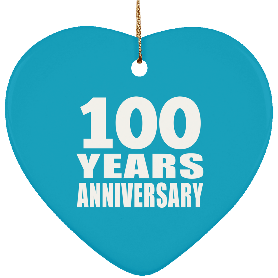 100th Anniversary 100 Years - Heart Ornament