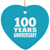 100th Anniversary 100 Years - Heart Ornament
