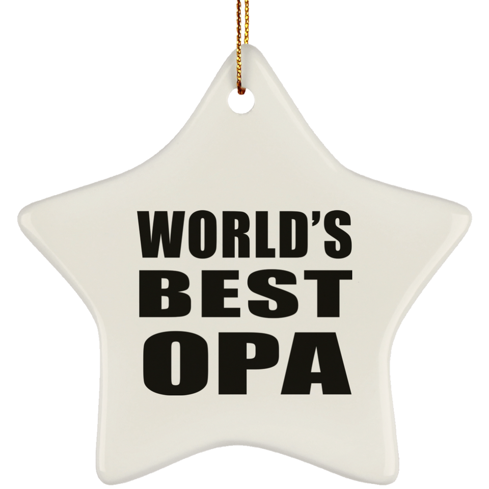 World's Best Opa - Star Ornament