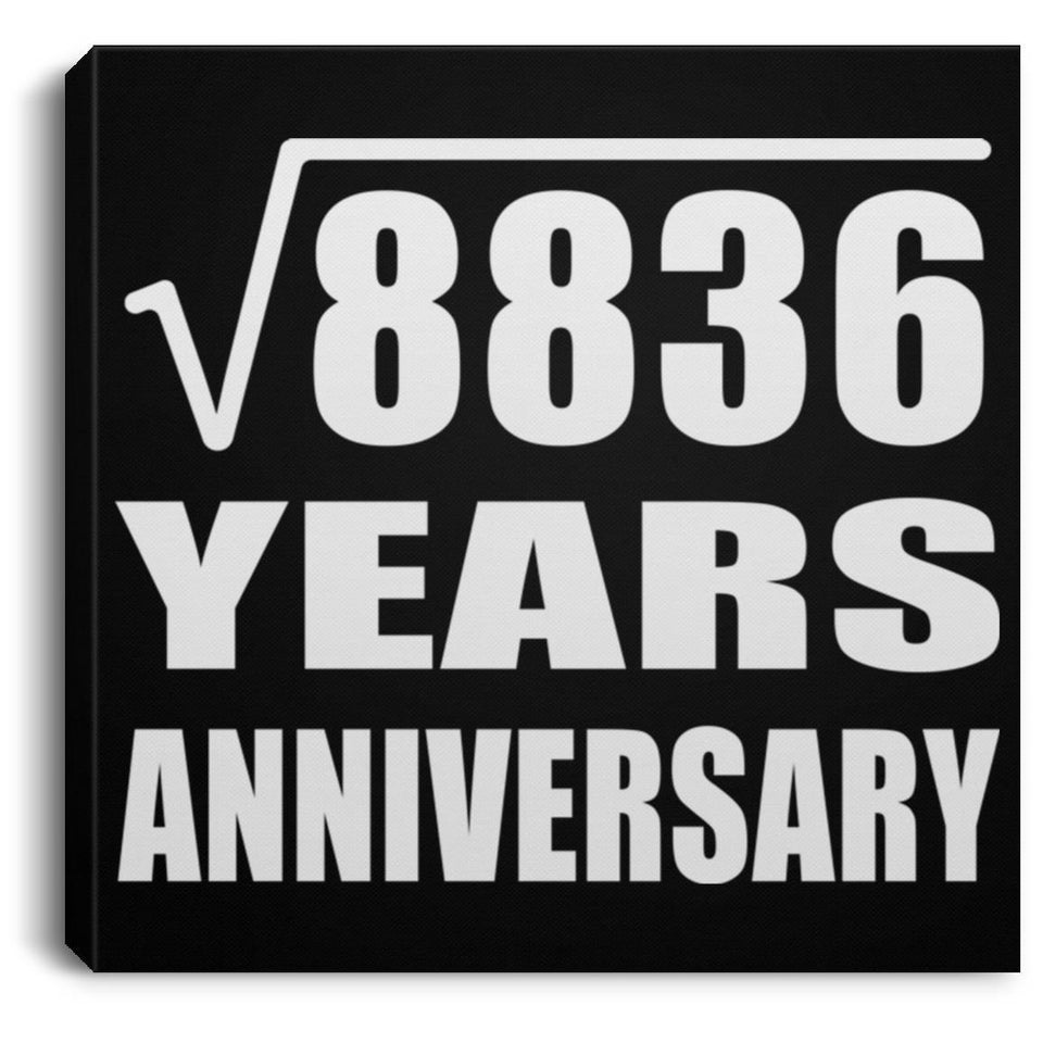 94th Anniversary Square Root of 8836 Years Anniversary - Canvas Square