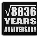 94th Anniversary Square Root of 8836 Years Anniversary - Canvas Square