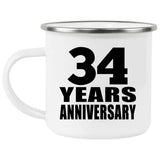 34th Anniversary 34 Years - 12oz Camping Mug