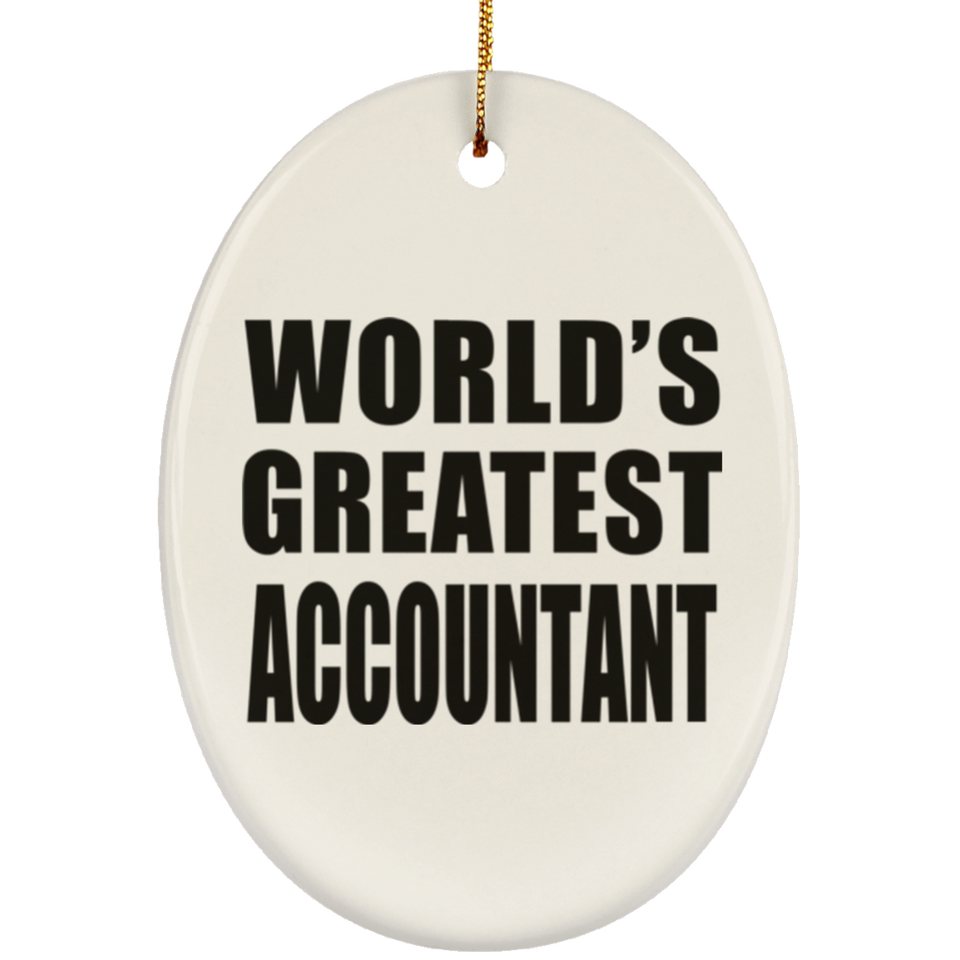 World's Greatest Accountant - Oval Ornament