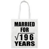 14th Anniversary Married For Square Root of 196 Years - Tote Bag White