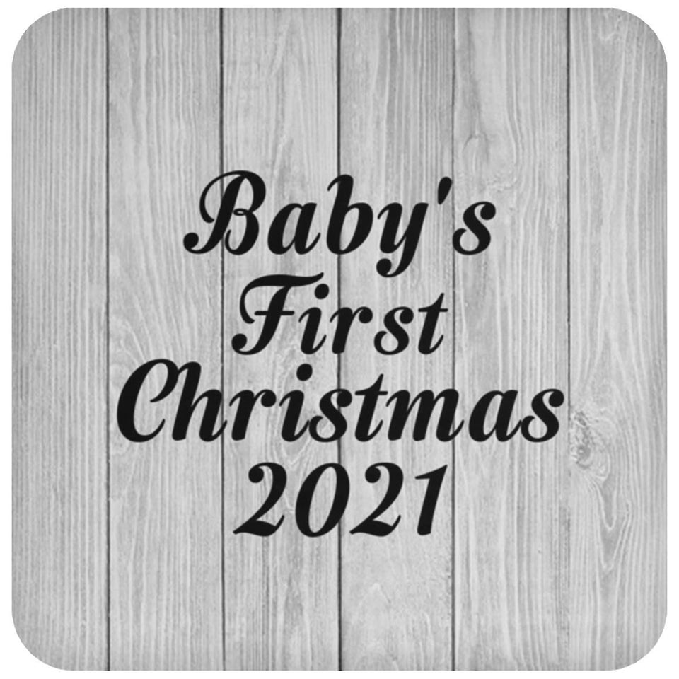 Baby's First Christmas 2021 - Drink Coaster F