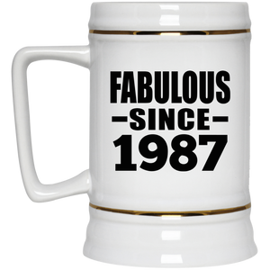 37th Birthday Fabulous Since 1987 - Beer Stein