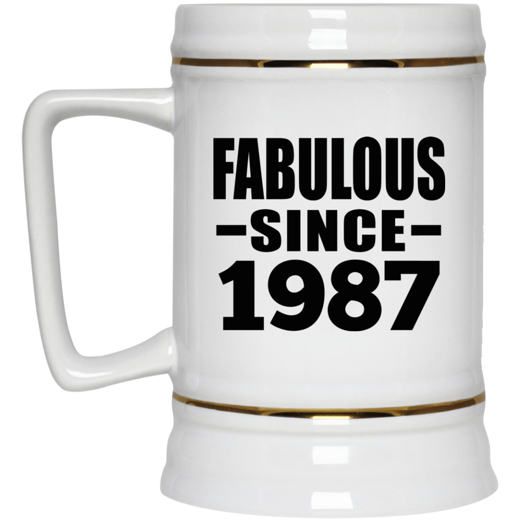 37th Birthday Fabulous Since 1987 - Beer Stein