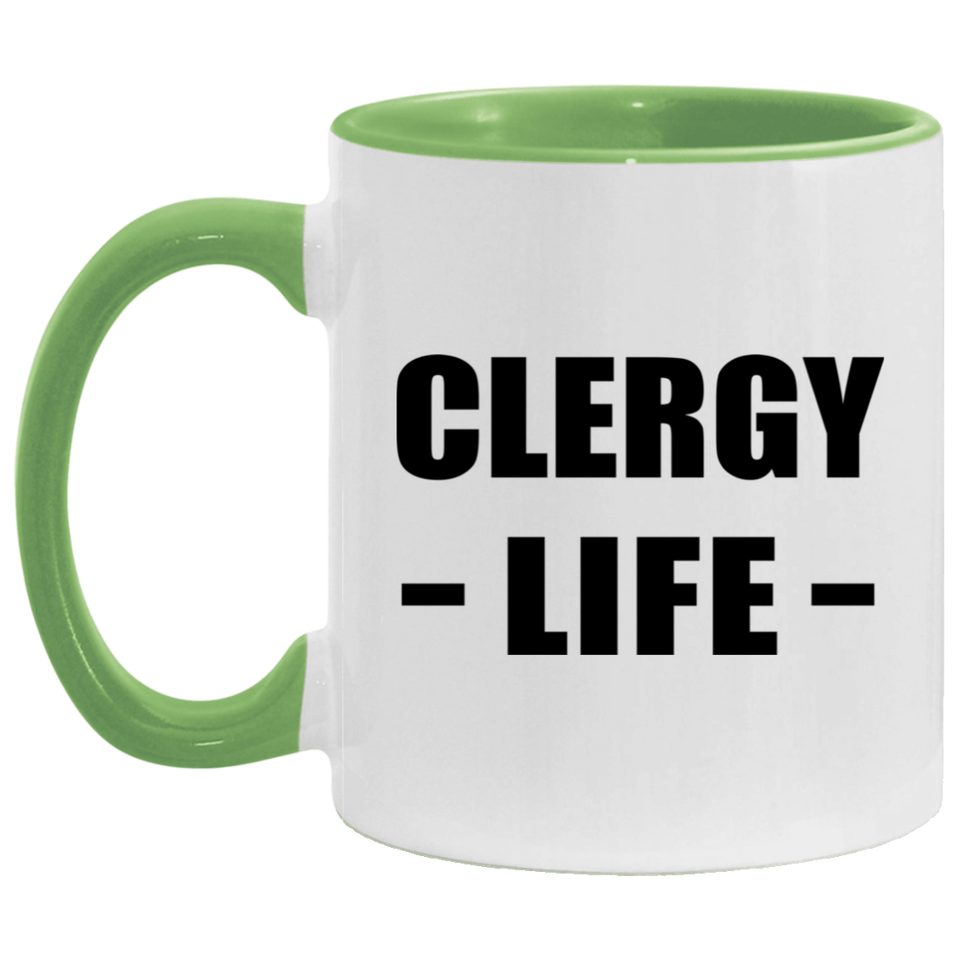 Clergy Life - 11oz Accent Mug Green