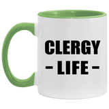 Clergy Life - 11oz Accent Mug Green