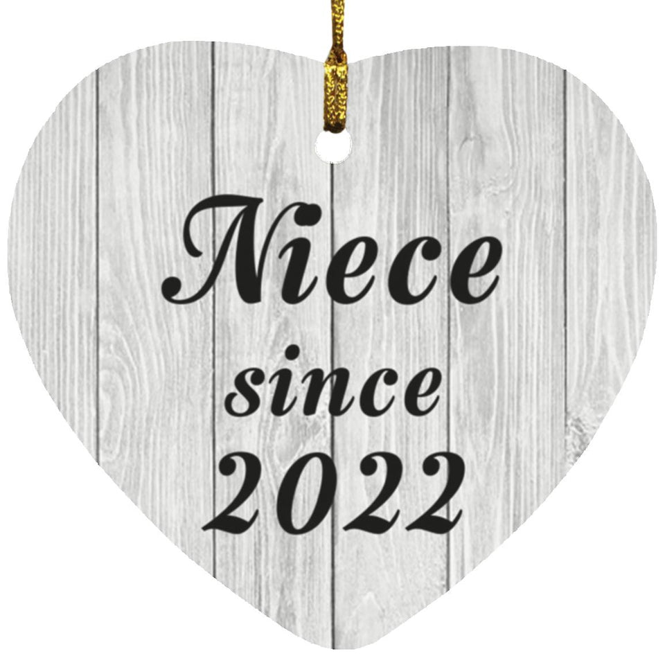 Niece Since 2022 - Heart Ornament F
