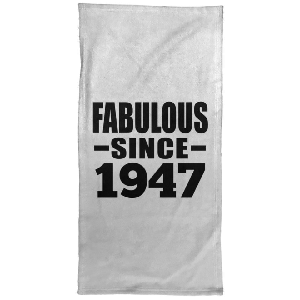 77th Birthday Fabulous Since 1947 - Hand Towel