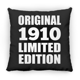 114th Birthday Original 1910 Limited Edition - Throw Pillow Black