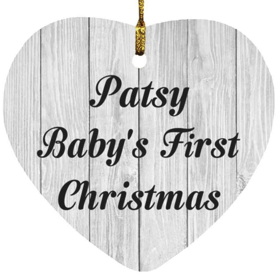 Patsy Baby's First Christmas - Heart Ornament F