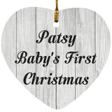 Patsy Baby's First Christmas - Heart Ornament F