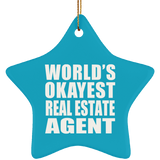 World's Okayest Real Estate Agent - Star Ornament