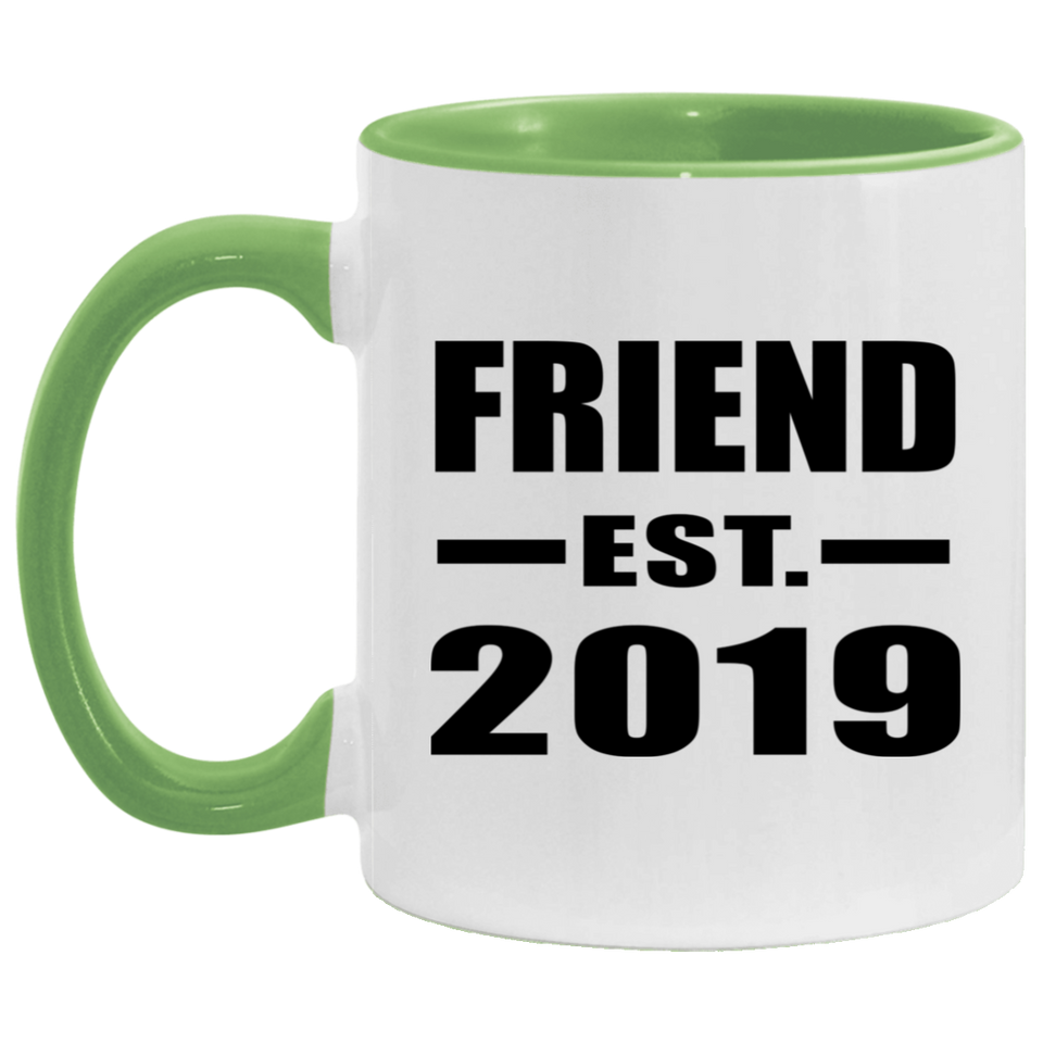 Friend Established EST. 2019 - 11oz Accent Mug Green