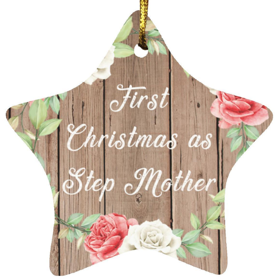 First Christmas As Step Mother - Star Ornament B