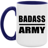 Badass Army - 15oz Accent Mug Purple