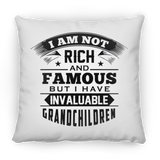 I Am Not Rich & Famous, But I Have Invaluable Grandchildren - Throw Pillow