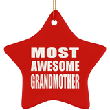 Most Awesome Grandmother - Star Ornament